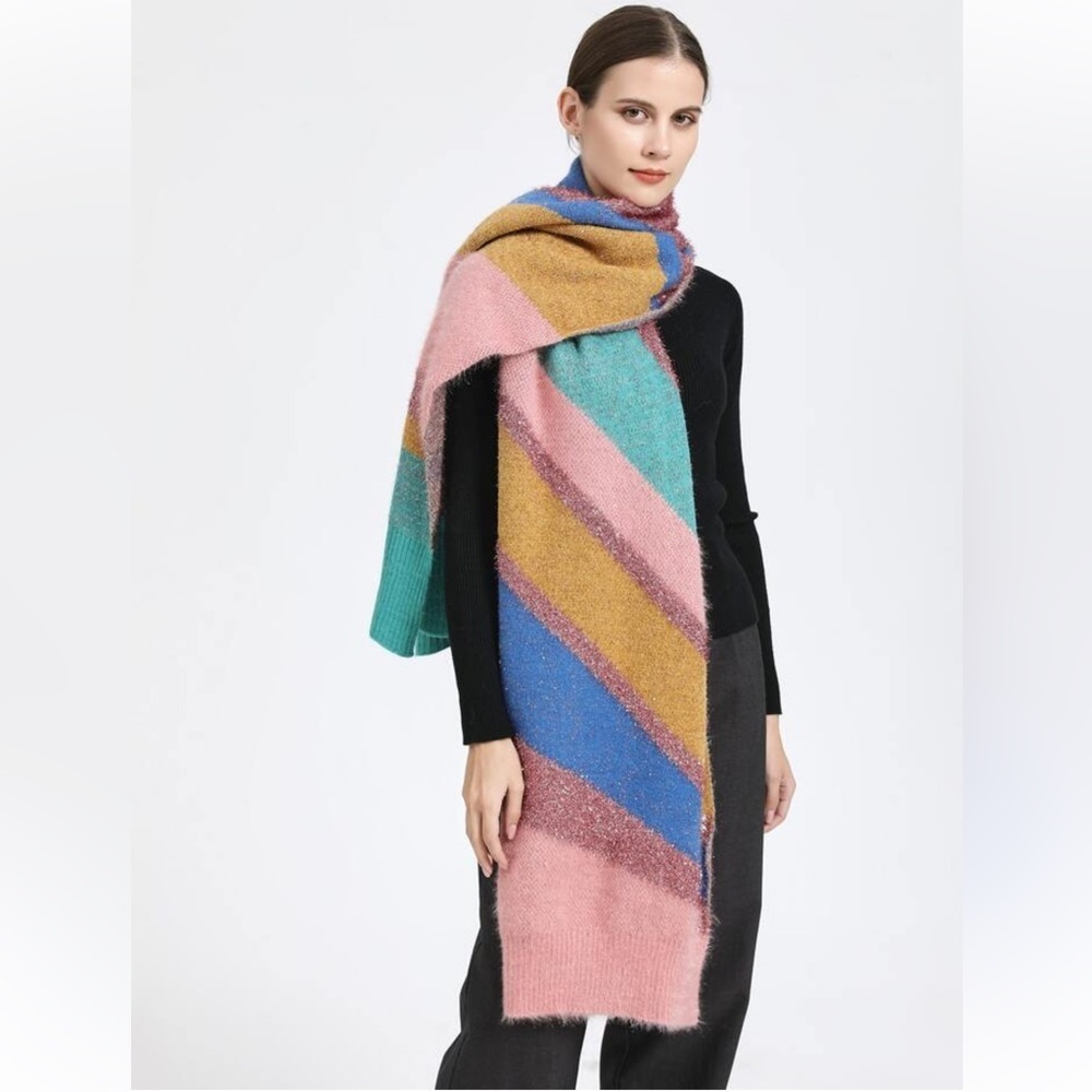 Colorful Striped Women's Scarf